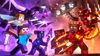 Nether VS The End  Alex and Steve Life Minecraft Animation [upl. by Aggy]