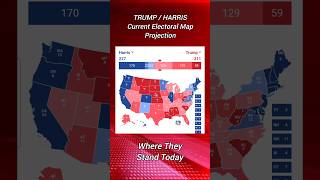 TrumpHarris Current Projection [upl. by Enneirdna346]