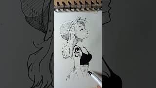 How to draw Nami from One Piece sketch drawing art shorts [upl. by Lavud916]