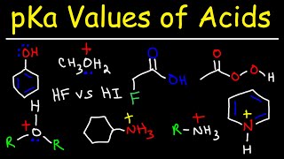 pKa Values of Acids  Organic Chemistry [upl. by Yrehcaz]