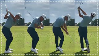 Collin Morikawa Iron Swing From The Side [upl. by Nerraw]