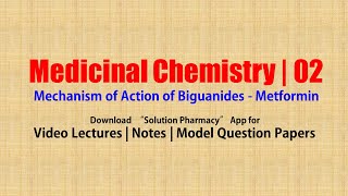 Medicinal Chemistry II 72 Mechanism of Action of Biguanides  Metformin  Metformin  Antidiabetic [upl. by Nevs]