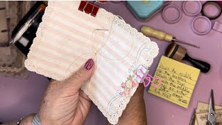 📕Let’s Make a Vintage glue book  ￼Journal including 3 hole pamphlet stitch instructions ✂️🪡🧵 [upl. by Gery]