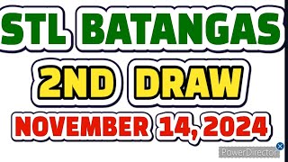 STL BATANGAS RESULT TODAY 2ND DRAW NOVEMBER 14 2024 430PM  THURSDAY [upl. by Llevert350]