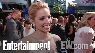 Glee Dianna Agron Interview At 2010 Emmys  Entertainment Weekly [upl. by Safir]