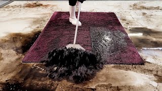 A soft purple rug emerged from a layer of mud  Speeded Up  Relaxing Asmr Sounds [upl. by Brendan]