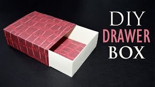 How to Make a Paper Box  DIY Sliding Gift Box [upl. by Willa]