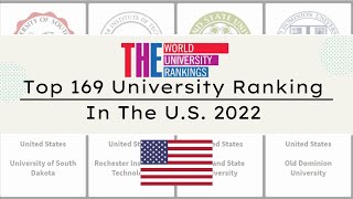 2022Top 169 US University 2022 ｜TIMES World University Ranking 2022 [upl. by Sheelah]