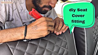 Car Seat Covers 👉 diy fitting in Suzuki WagonR  Best Car Seat Cover  diy Car Accessories [upl. by Nitsraek]