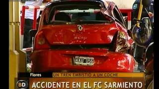 Insólito accidente en Ferrocarril Sarmiento  Telefe Noticias [upl. by Ayekahs]