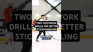 TWO FOOTWORK DRILLS FOR BETTER STICKHANDLING hockeycoaching hockeydevelopment [upl. by Aurelio]