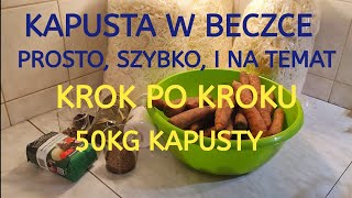 Kapusta kiszona w beczce  Jak kisić kapustę  Krok po Kroku [upl. by Papotto114]