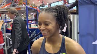 Shawnti Jackson after breaking high school 60m record at 2023 Millrose [upl. by Aicnorev]