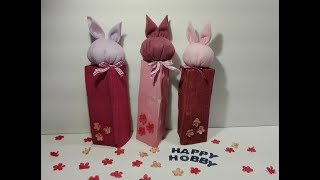 Hase Osterhase aus Fleecedecke und Brennholz DIY  Nr141 [upl. by Eiger318]