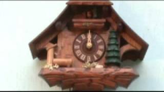 Chalet Cuckoo Clock with Curved Roof Dold Uhren Model 160 [upl. by Ytirehc]