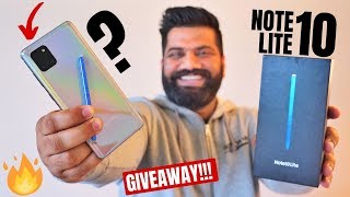 Samsung Galaxy Note 10 Lite Unboxing amp First Look  Heavy Features Lite Price GIVEAWAY🔥🔥🔥 [upl. by Gilles373]