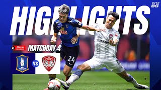 HIGHLIGHTS  BG PATHUM UNITED 5  2 MUANGTHONG UNITED  THAI LEAGUE 202324 MATCHDAY4 [upl. by Wickham]