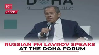 latest interview of Russias Foreign Minister at DOHA Sergey Lavrovrussia [upl. by Hicks422]