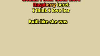 Raspberry beret Prince karaoke instrumental lyrics [upl. by Janeczka]