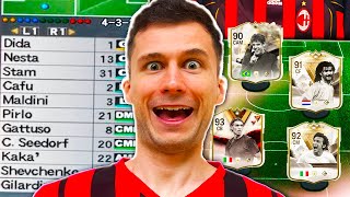 MONTEI O LENDÁRIO TIME DO MILAN NO EA FC 24 E JOGUEI A WL ULTIMATE TEAM [upl. by Leinto393]