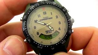 Vintage Timex Indiglo Expedition Alarm Demo [upl. by Ludovico]