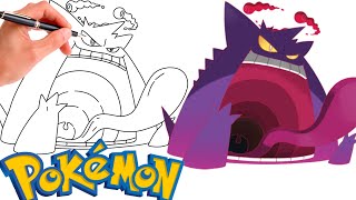 How To Draw GIGANTAMAX GENGAR POKEMON  Gigantamax Pokemons [upl. by Gusti813]