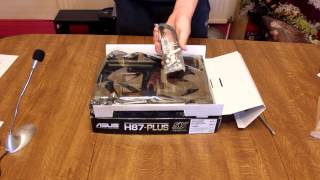 UNBOXING Asus H87Plus Motherboard [upl. by Selohcin]