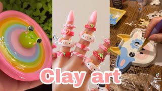 Clay compilation 🌴🌕💐💫🪐Tube tok [upl. by Wrench491]