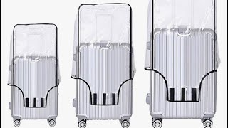 Luggage Trolley Bags Transparent Protective Covers review🤗 [upl. by Sofia437]