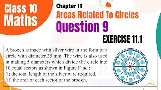 NCERT Solutions for Class 10 Maths Chapter 11 Exercise 111 Question 9 Area Related to Circles [upl. by Zins]