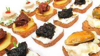 Canapés variados fríos originales Fáciles y Baratos [upl. by Rosenblum]