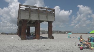 Sand under the St Augustine Beach pier instead of water Heres why [upl. by Thessa]