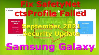 How to Fix Magisk SafetyNet CTS Profile Failed on Samsung Galaxy September 2021 Security Update [upl. by Ellimaj]