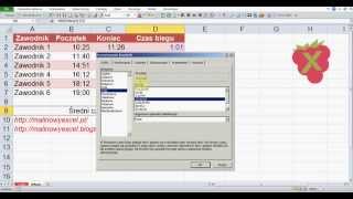 Excel Obliczanie średniego czasu trwania biegu na 10 km [upl. by Arturo946]