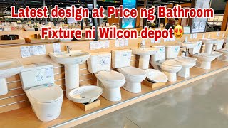 Latest design at price ng mga Bathroom fixture at tiles ni wilcon depot [upl. by Anilasor]