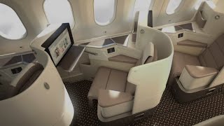 درجة رجال الاعمال على طيران الخطوط السعودية boeing 7879 business class دريم لاينر [upl. by Ojiram]