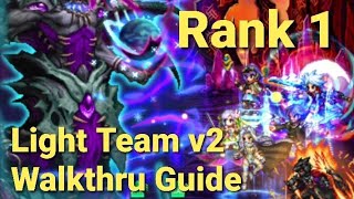 FFBE  Clash of Wills vs Evil Deity  Rank 1  Light Team v2 [upl. by Mclyman]