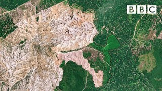 Satellite shows extent of terrible destruction to the planet  BBC [upl. by Pace]