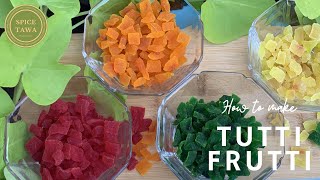 Tutti Frutti Recipe  HOMEMADE CANDY  Watermelon Rind Candy [upl. by Elsie]