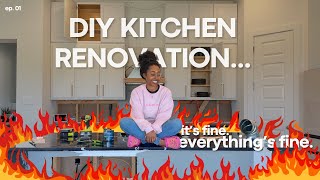 Im renovating my kitchen by myselfheres how its going  diy dream home kitchen makeover ep 01 [upl. by Grimes]