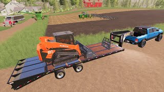 Buying a skid steer and bigger equipment for the farm  Suits to boots 9  Farming Simulator 19 [upl. by Sindee706]