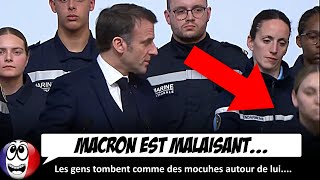 Une jeune fille fait un MALAISE EN DIRECT Macron en rigole [upl. by Cavan566]