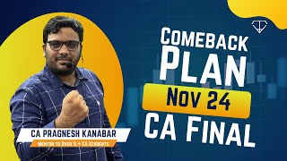 Comeback Plan for CA Final Audit Nov 24  CA Pragnesh Kanabar [upl. by Enicar59]