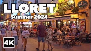 Lloret de Mar Evening Walk Summer 2024 [upl. by Dougherty]