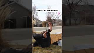 Jumping On Thumbtacks😱 trending funny [upl. by Dieterich270]