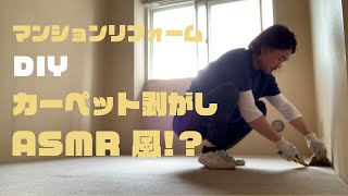 マンションリフォーム【DIY】カーペット剥がし [upl. by Olegnaid384]