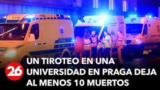 AHORA  Un tiroteo en una universidad en Praga deja al menos 10 muertos y varios heridos [upl. by Vivica]