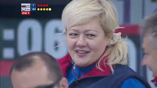 CURLING WWhCC 2013  Day 5 RUS v SCO  20 Feb  HIGHLIGHTS [upl. by Gnouh340]