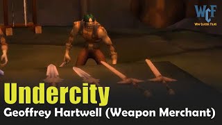 Location of Geoffrey Hartwell Weapon Merchant WoW  Undercity  World of Warcraft Retail [upl. by Aynav]