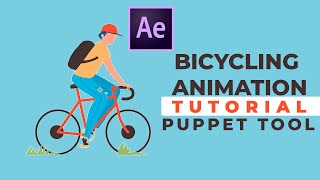 Character Cycling Bicycle Animation  After Effects Tutorial [upl. by Nannette]